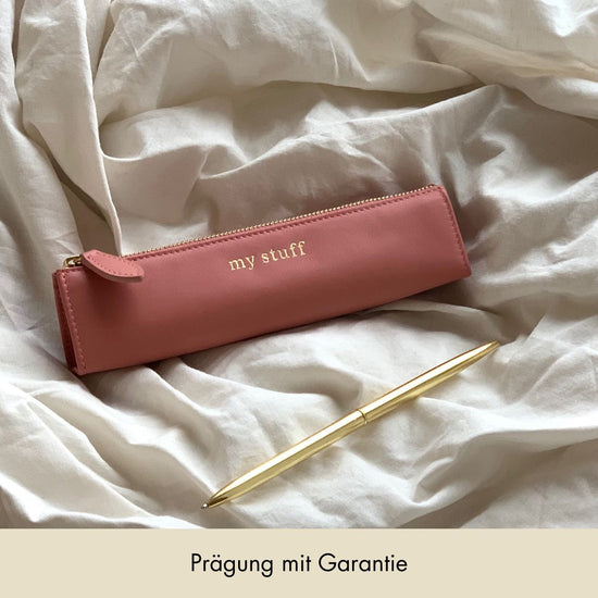 Pencil Case | Misty Rose & Gold