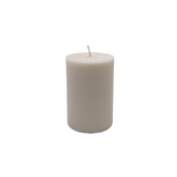 Fluted Pillar Candle | White