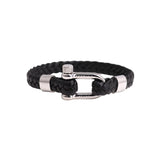 Nautical Men Leather Bracelet | Black