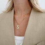 "Lettre" Letter Chain 18 Carat Gold Plated | Gold