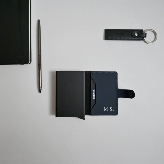 Mini Leather Wallet | Matte Nightblue