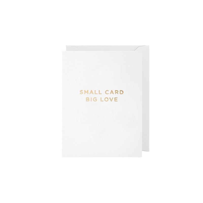 Grußkarte Mini Small Card Big Love Gold Weiß bei Mersor