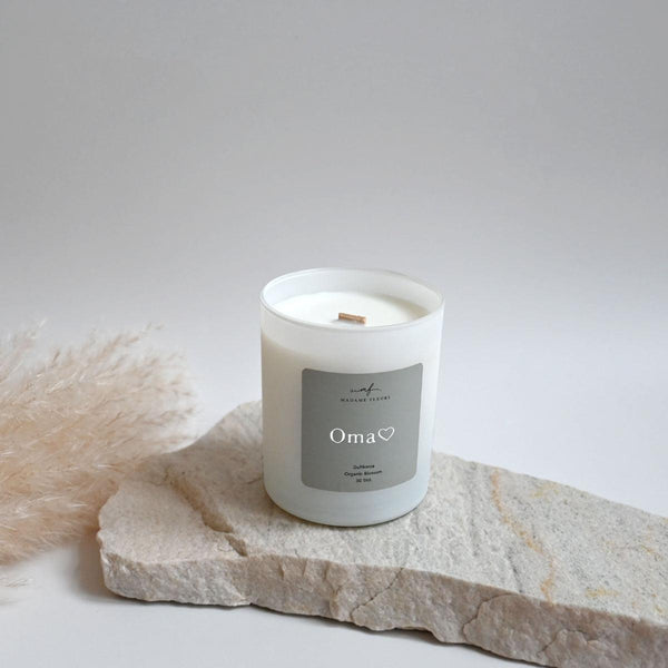 Personalised Scented Candle | Organic Blossom