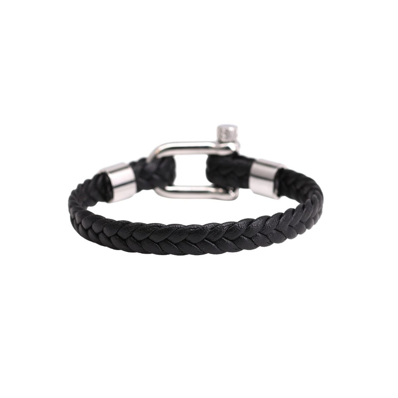 Nautical Men Leather Bracelet | Black