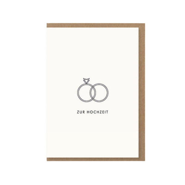 Greeting Card | Rings – Zur Hochzeit (German)