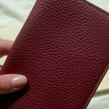 Vaccination Card Cover | Dark red