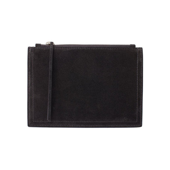 Small Pouch Suede | Black & Silver